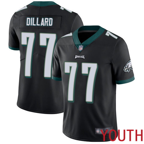 Youth Philadelphia Eagles #77 Andre Dillard Black Alternate Vapor Untouchable NFL Jersey Limited Player Football->youth nfl jersey->Youth Jersey